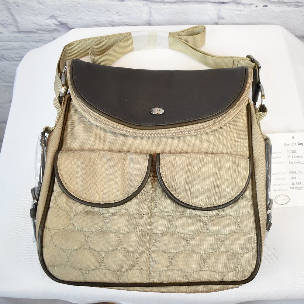 Mosey Life by Baggallini Big Smiler Purse Bag w/Wallet (Sand) Small NEW